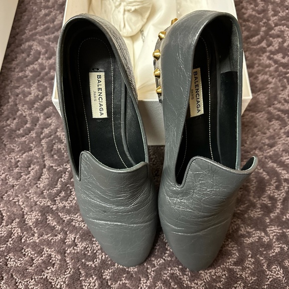 Balenciaga Leather Studded Loafers with new soles! - Picture 1 of 4